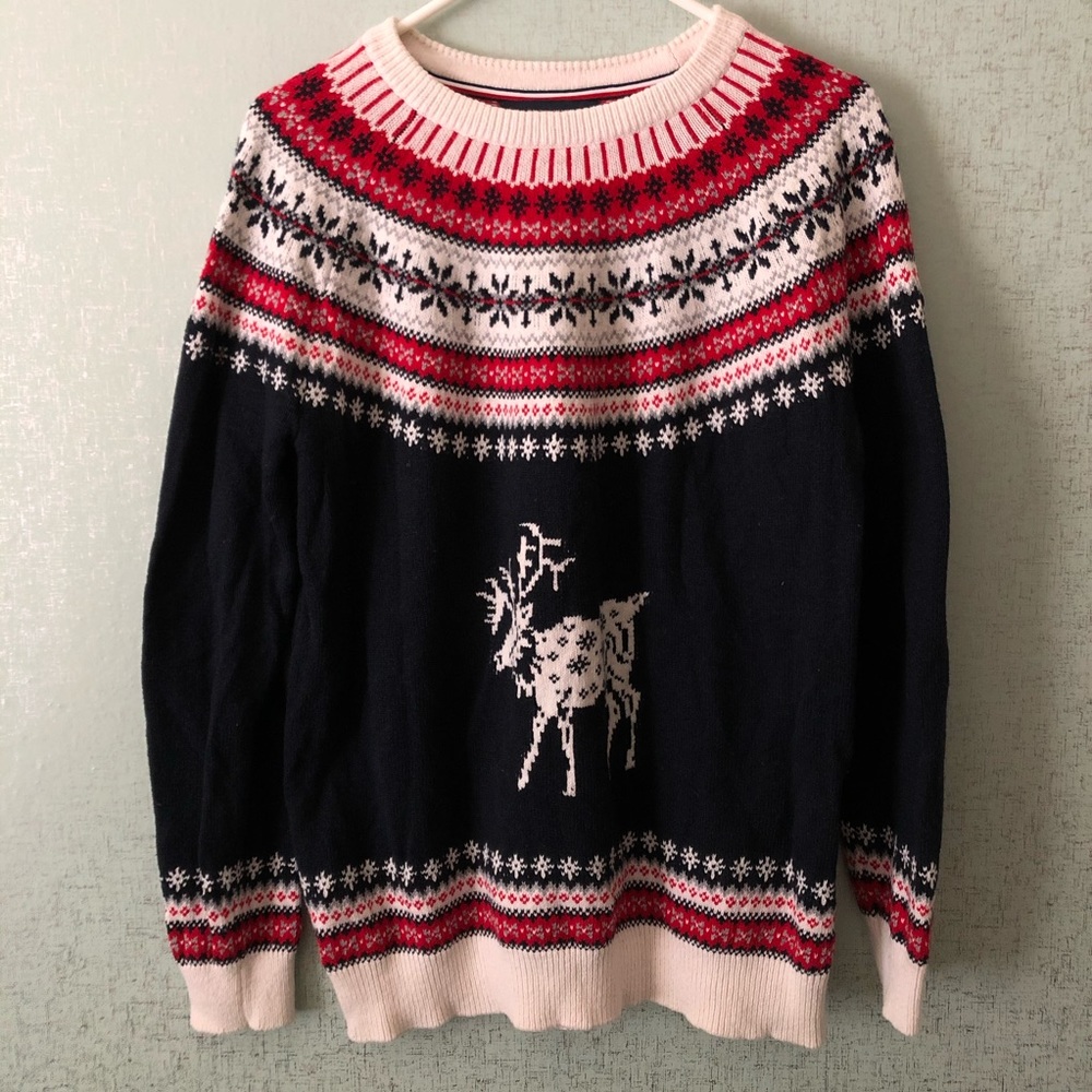 Tommy Hilfiger Reindeer Christmas Icelandic Sweater